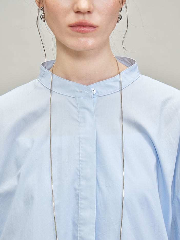 Back Drawstring Pleated Tops_BDHL7335