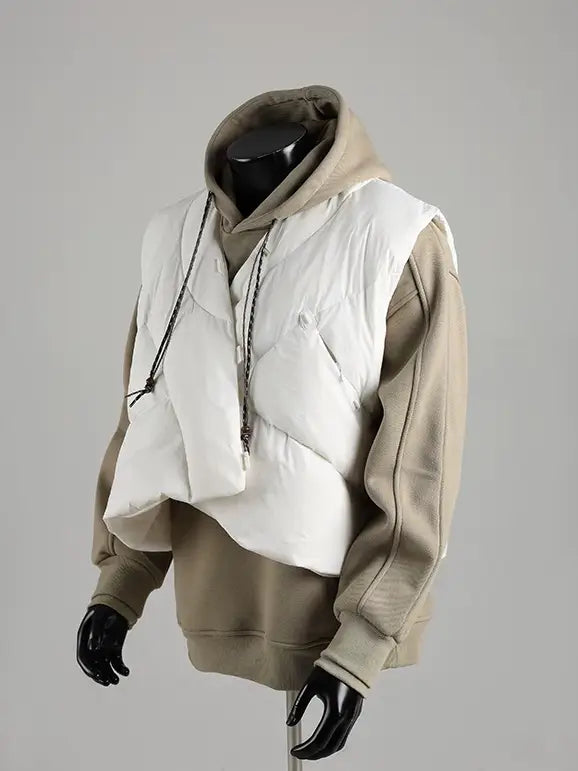 Lightweight Irregular Down Vest_BDHL8165
