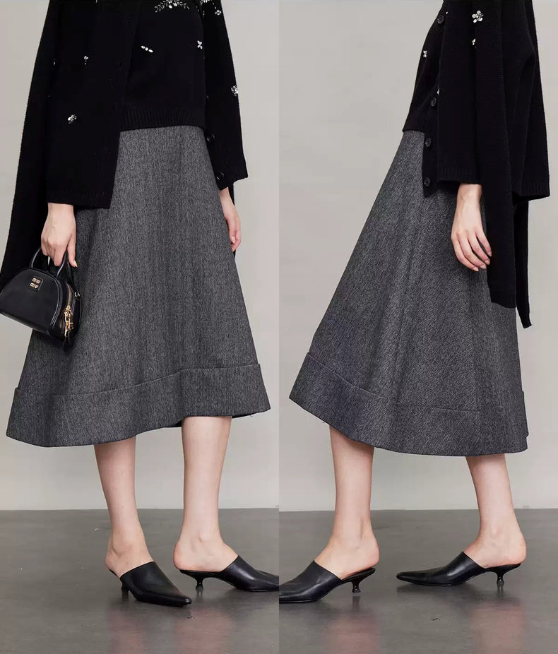 Vertical Cut A-Line Umbrella Skirt_BDHL6689