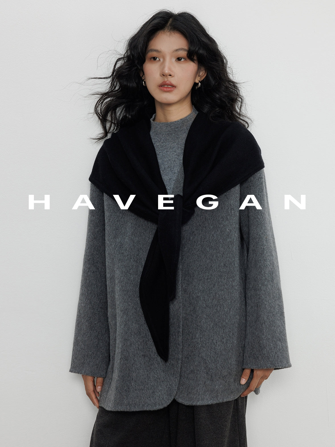 無領披肩大衣_BDHL7889