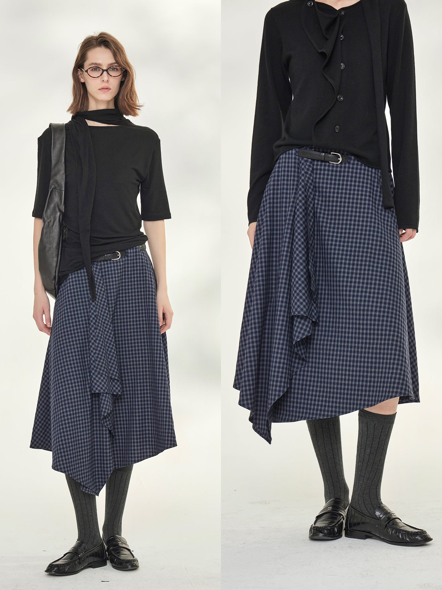 Slimming High-Waisted A-Line Skirt_BDHL7737