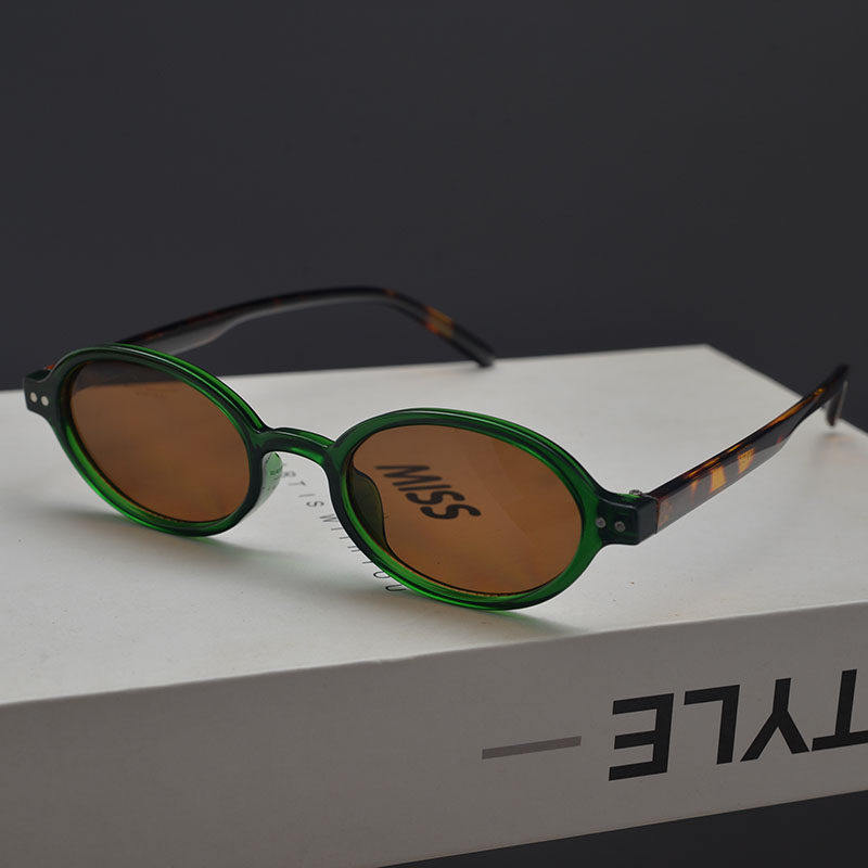 Retro Oval Metal Sunglasses_BDHL8373