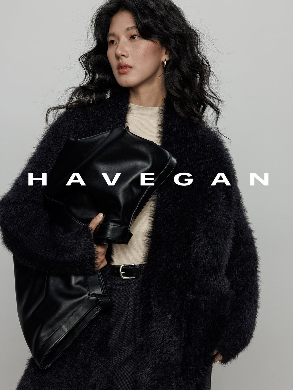 無領抓絨長版開襟衫_BDHL7971