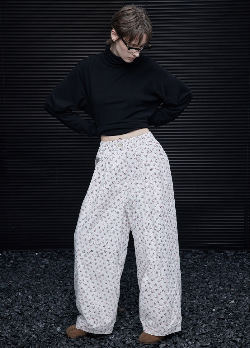 Floral Print Wide-Leg Pants_BDHL7872