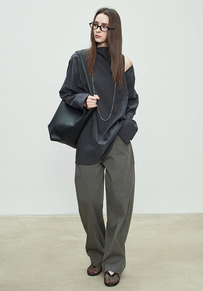 Simple Design Wide Pants_BDHL7103