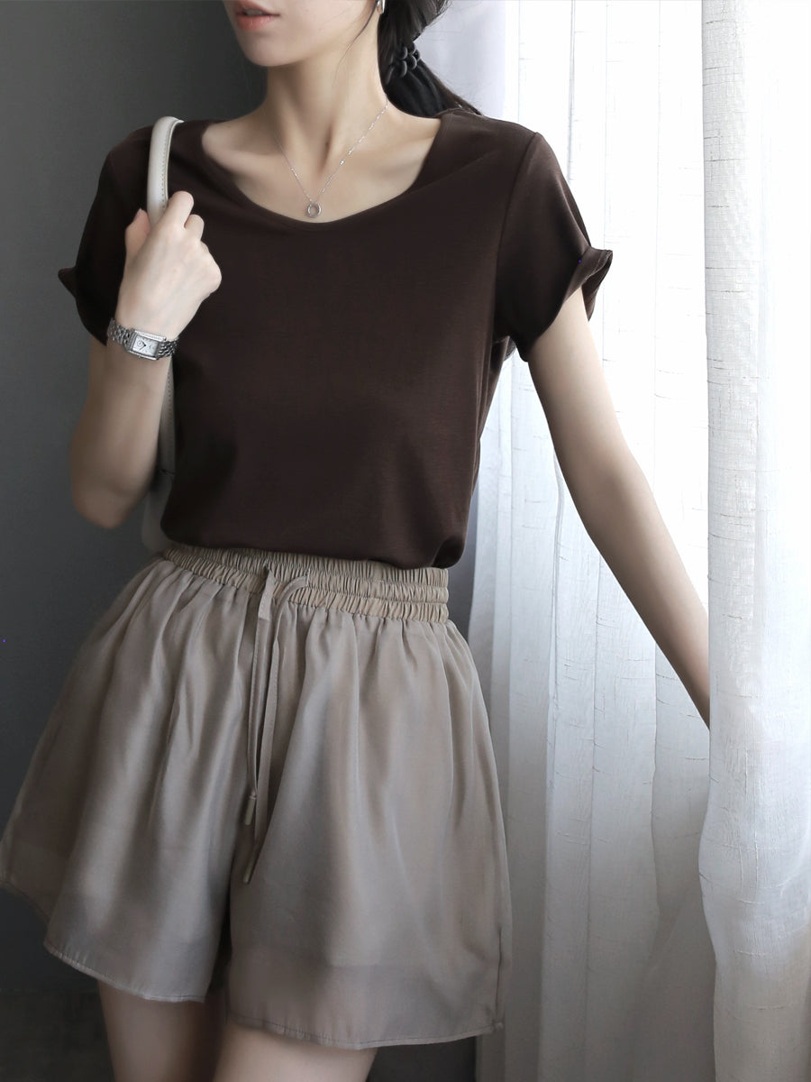 Thin Round Neck Tops_BDHL7576