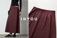 Tucked Straight Long Skirt_BDHL6387