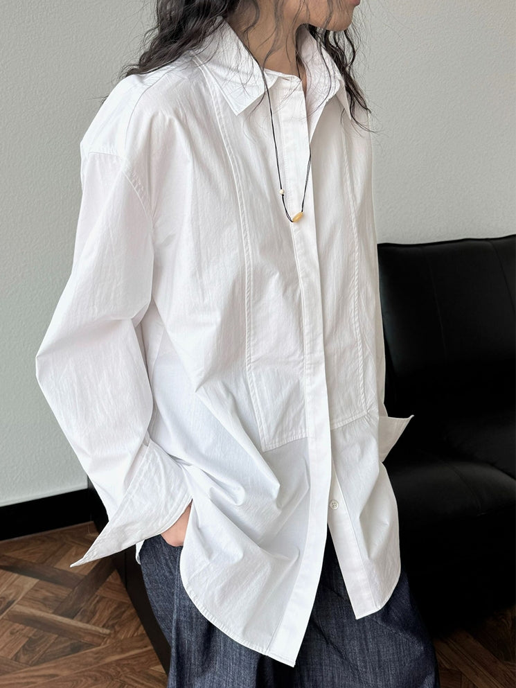 Simple Loose-Fitting Shirt_BDHL7049