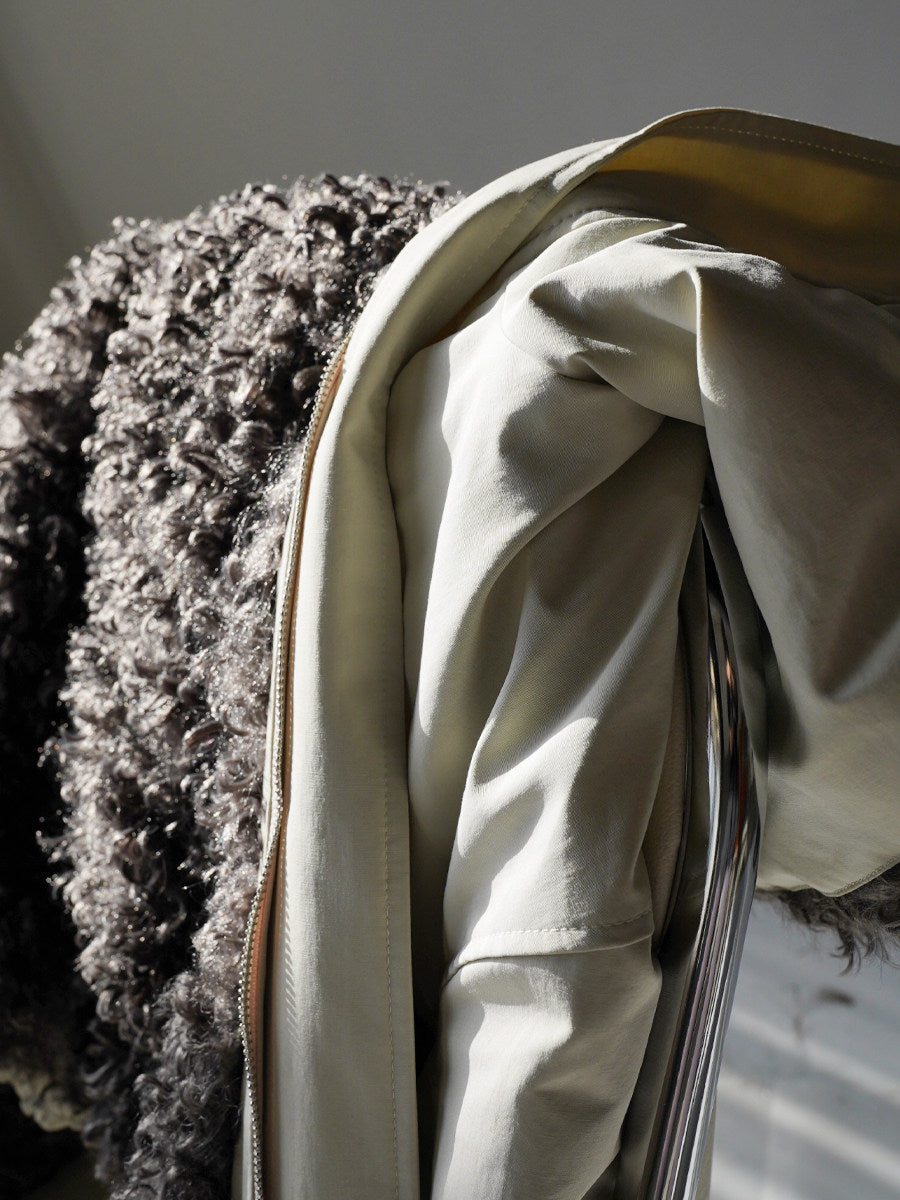 毛絨內襯拉鍊短外套_BDHL8067