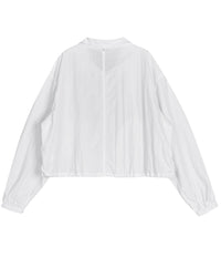 White Standing Collar Jacket_BDHL6520