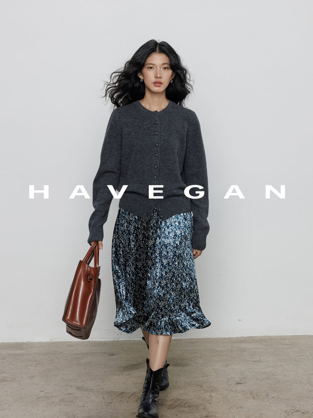 圓領針織開襟衫_BDHL7896