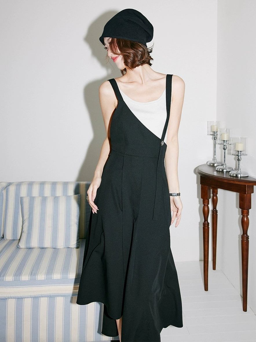 Irregular Shoulder Strap Skirt_BDHL7535