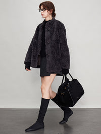 Loose Short-Length Fur Coat_BDHL6703