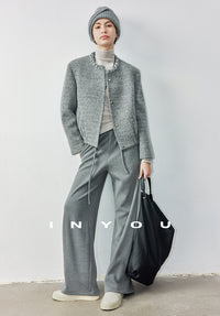 Straight Wide Knit Pants_BDHL6902