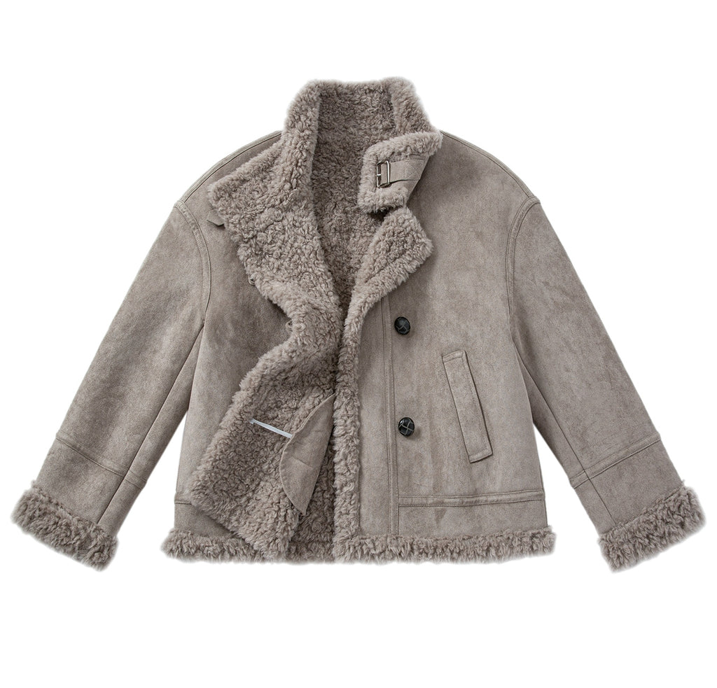 Stand-collar short-length jacket_BDHL8126