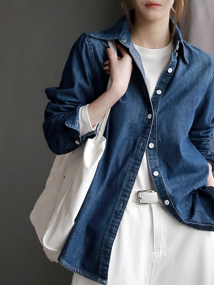 Retro Blue Denim Shirt_BDHL7259