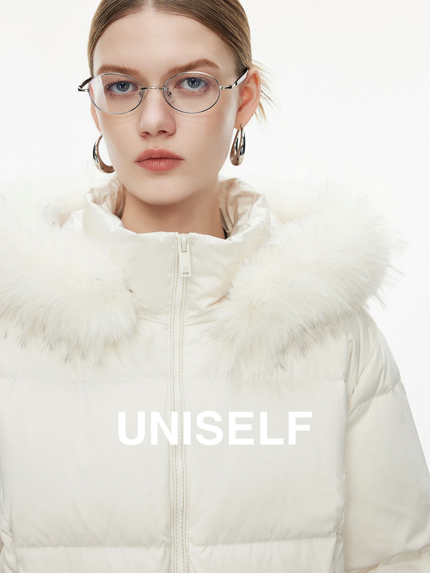 Fur Collar Hooded Down Jacket_BDHL7974