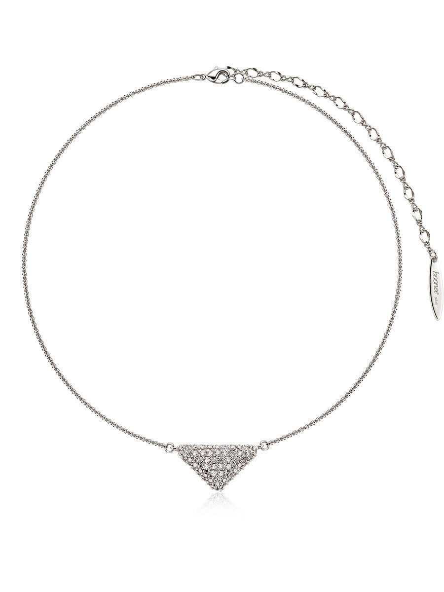 Pave Triangle Pendant Necklace_BDHL8470