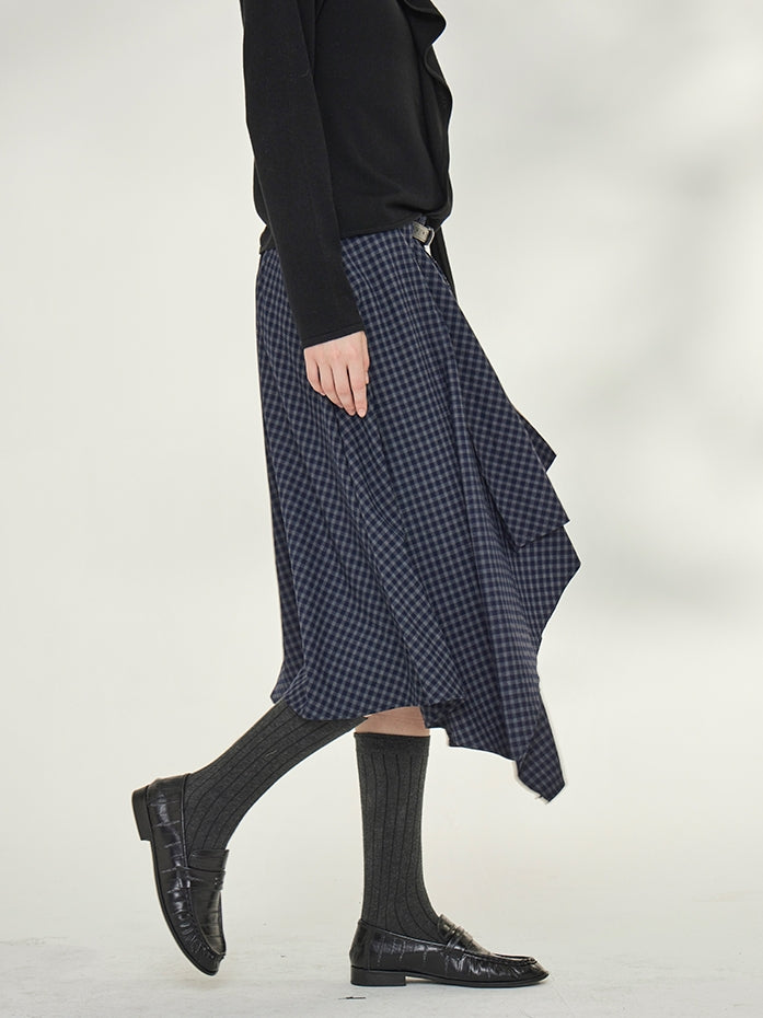 Slimming High-Waisted A-Line Skirt_BDHL7737