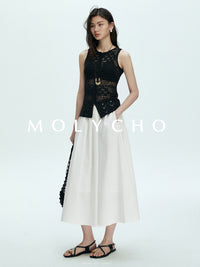 Knitted Hollow Sleeveless Tops_BDHL7433