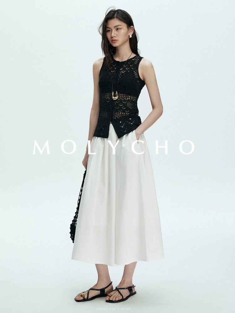 Knitted Hollow Sleeveless Tops_BDHL7433