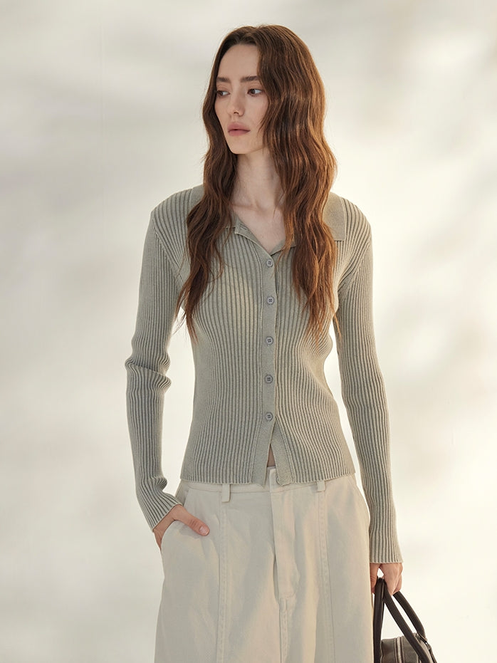 Lapel Knit Cardigan Jacket_BDHL7668
