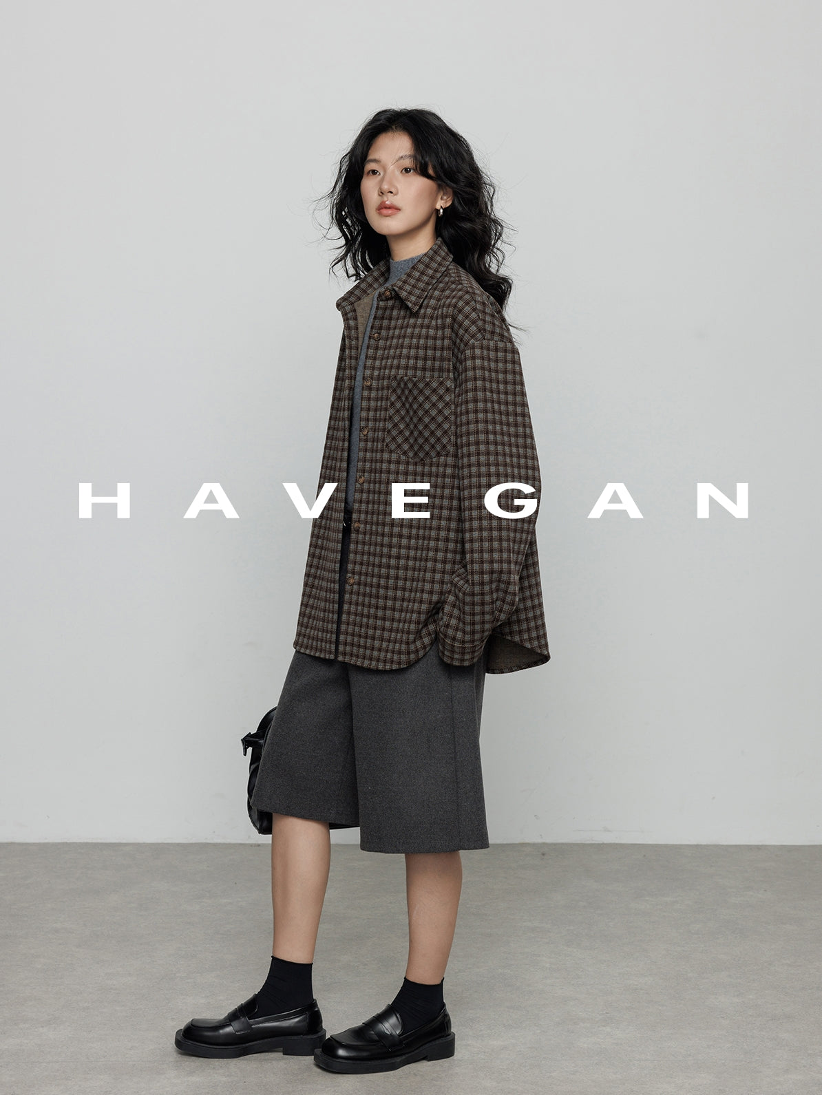 格紋磨毛棉襯衫_BDHL7960