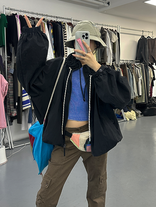 String Collar Short Length Jacket_BDHL7251