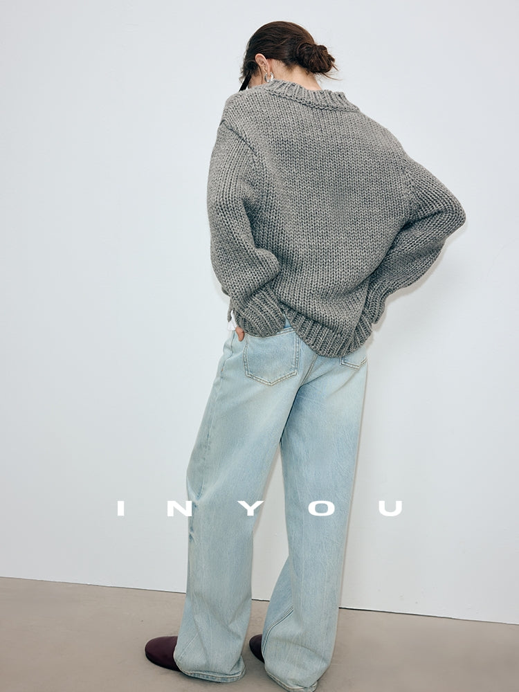 厚款V領針織上衣_BDHL7906