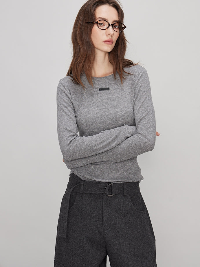 Simple Slim Knit Tops_BDHL7937