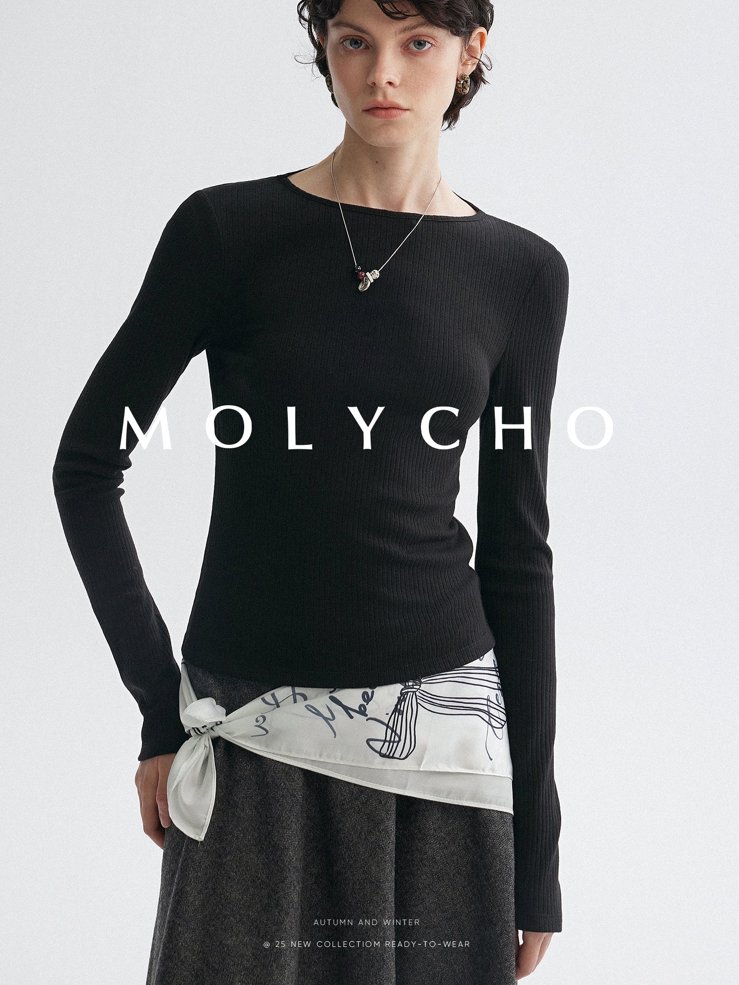 U型鏤空針織上衣_BDHL7952