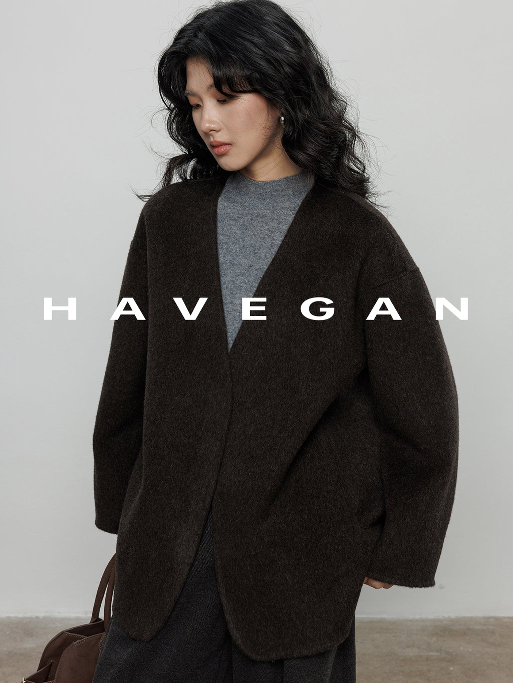 無領披肩大衣_BDHL7889