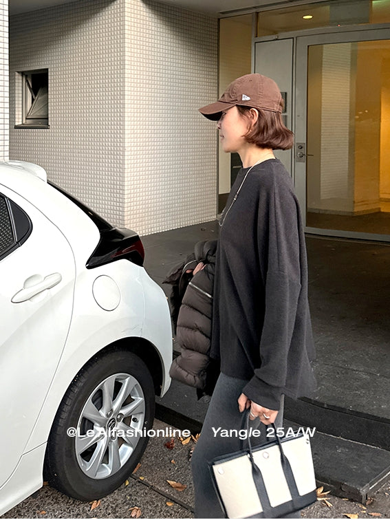 Crew Neck Relaxed Fit Sweatshirt_BDHL8006