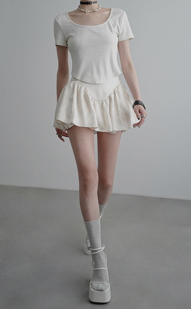 Double-Front Short-Sleeved T-Shirt_BDHL7589