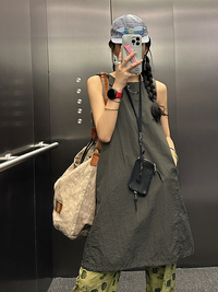蕾絲下擺無袖洋裝_BDHL7254