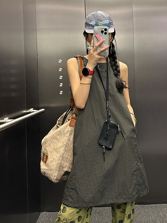 蕾絲下擺無袖洋裝_BDHL7254
