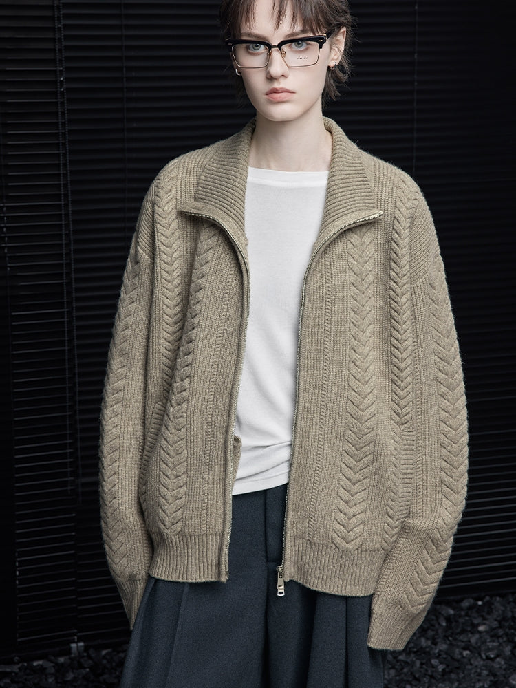 Double-Zip Knit Cardigan_BDHL7878