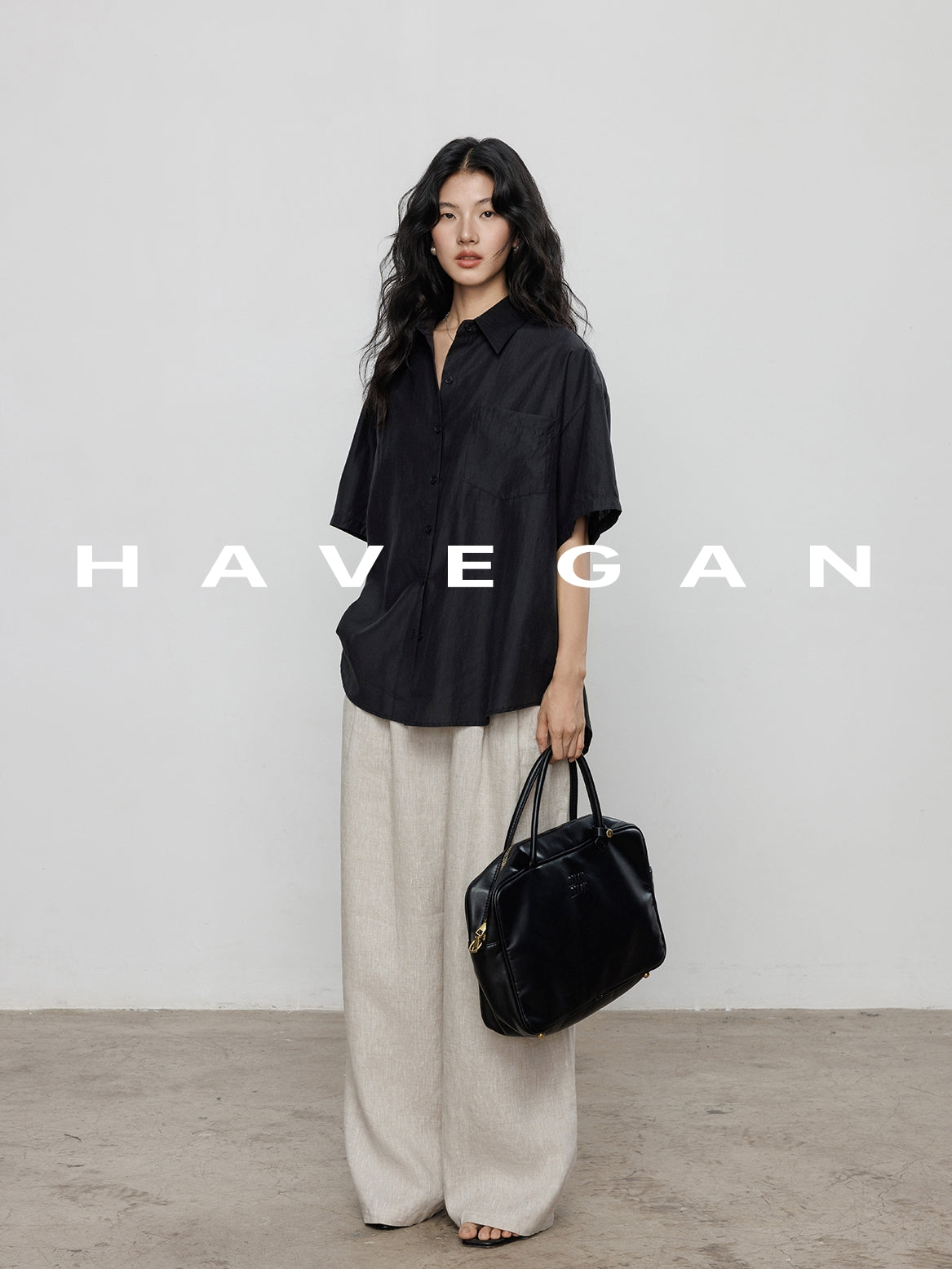 Waist-Strap Sleeveless Shirt And Casual Pants Set_BDHL7481