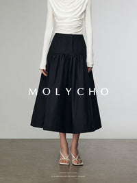A-Line Medium Length Skirt_BDHL7246