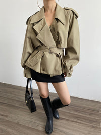 Two-Layer Short Trench Coat_BDHL6471