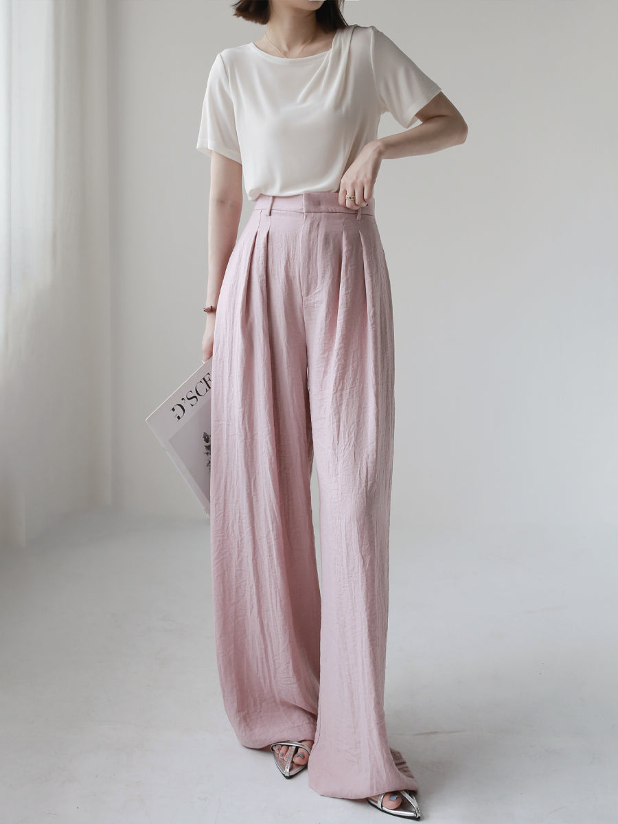 Pink Dyed Loose Wide Pants_BDHL6516