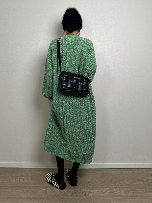Loose Thick Knit Long Dress_BDHL6729