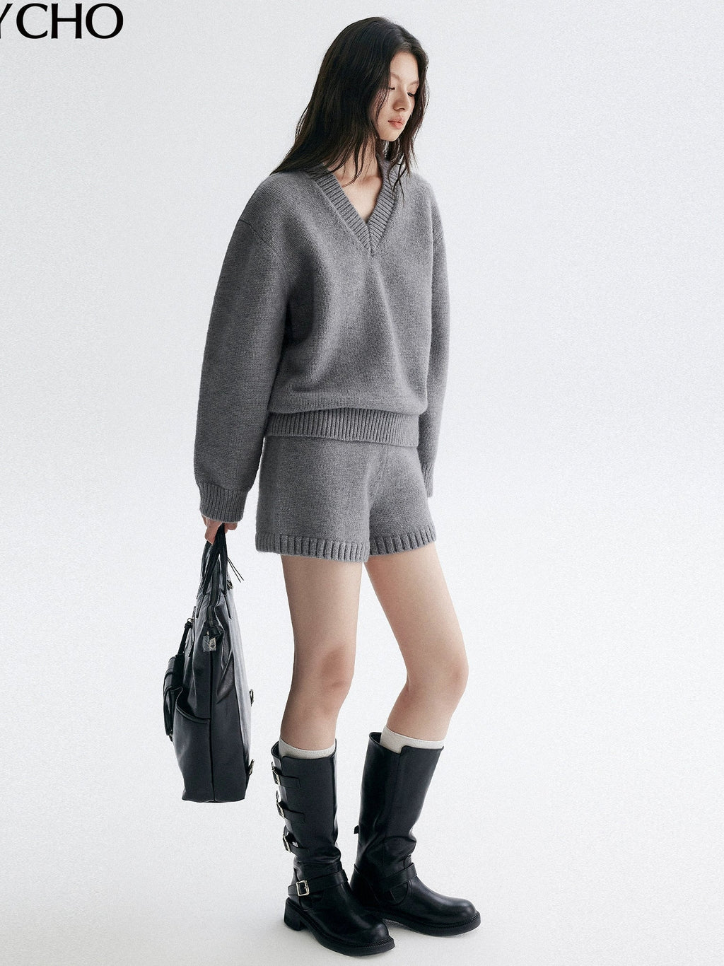 V領針織上衣或針織短褲_BDHL7944