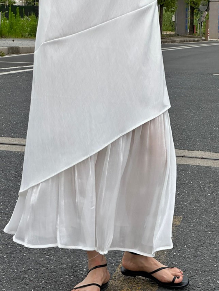 Splicing Fishtail Sleeveless Dress_BDHL7528