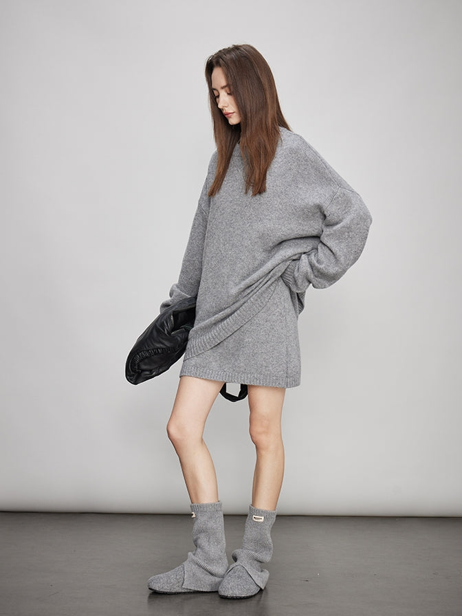 Loose Knit Tops Or Elasticated Waist Skirt_BDHL7994