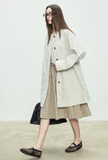 Collarless Long Windbreaker_BDHL7102