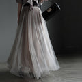 Tulle Flared Maxi Skirt_BDHL8351