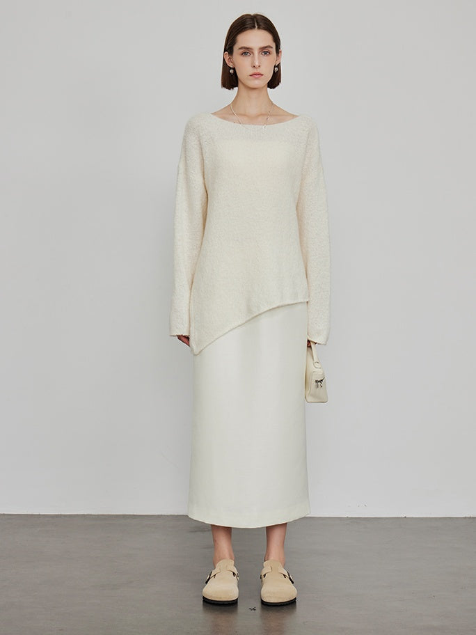 Slim Straight Slit Long Skirt_BDHL6464