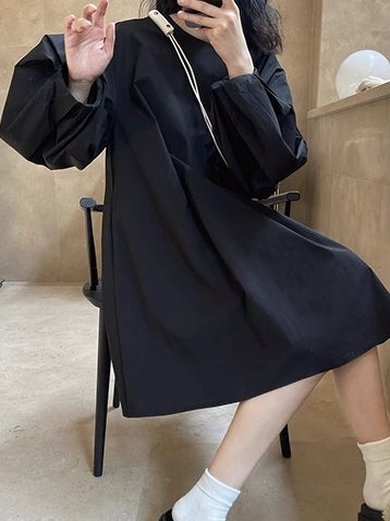 Puff Sleeve A-Line Dress_BDHL7379