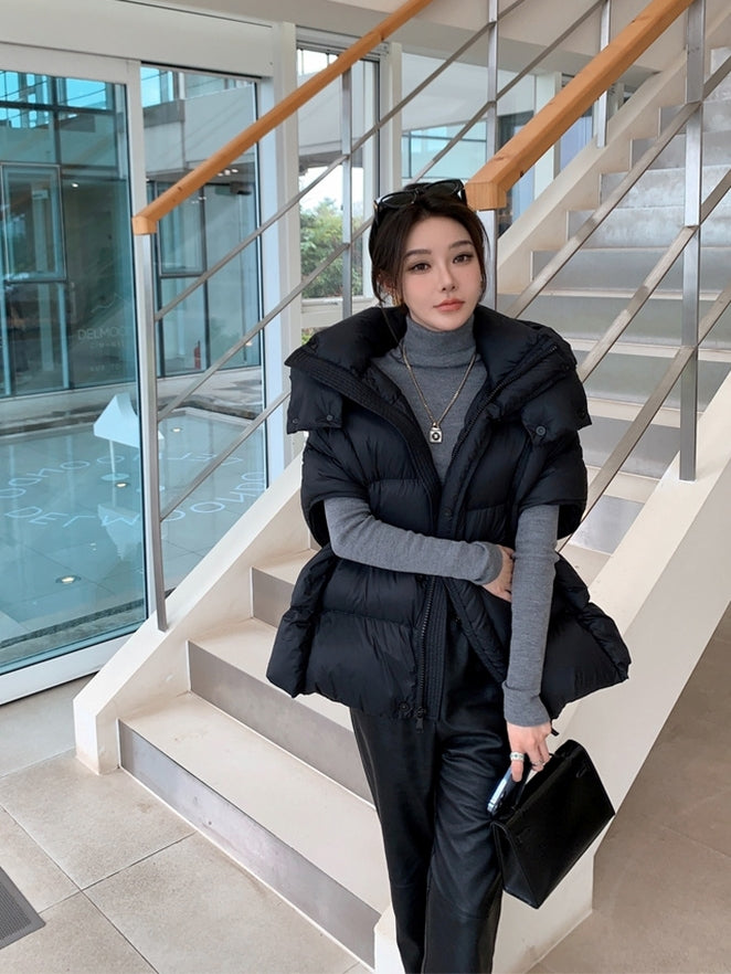 Hooded Down Vest Jacket_BDHL8012